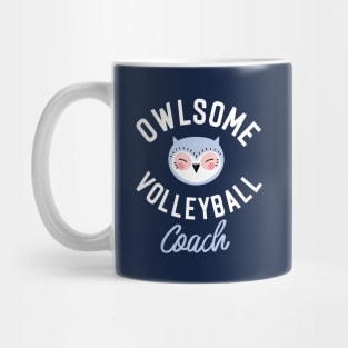 Owlsome Volleyball Coach Pun - Funny Gift Idea Mug